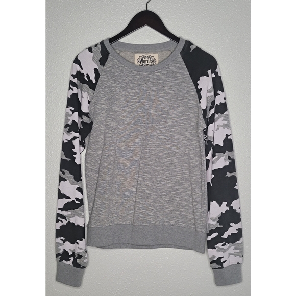 ASOS Tops - ASOS {Worn By} Camo Sleeve Sweatshirt